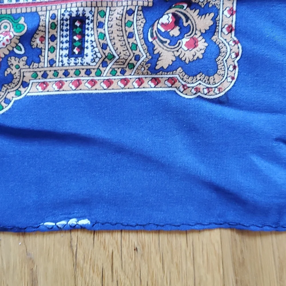 Vintage square silk paisley scarf
